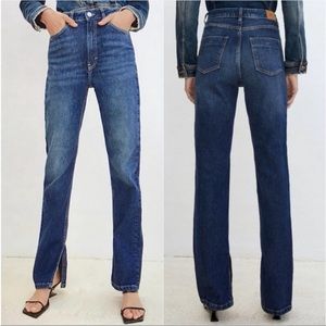 Zara High Rise Slim Flare Jeans